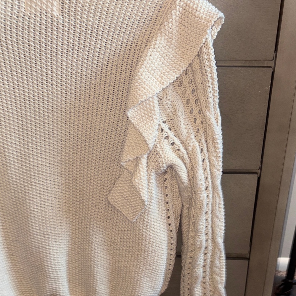 Universal Thread Cream Ruffle Cardigan - Picture 10 of 13